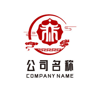 古风logo房屋logo圆形logo中国风logo